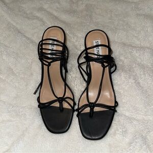 Steve Madden Black Strappy Heels